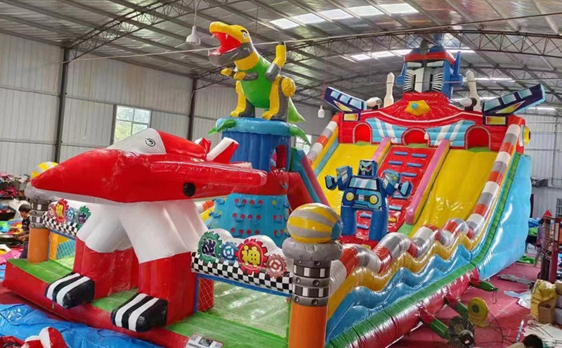 Inflatable Castle Large Outdoor Air Trampoline Slide Children's Amusement Park