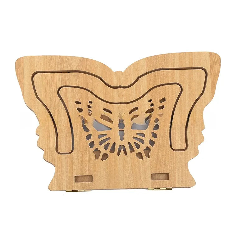 Butterfly Pattern Foldable Wooden Quran Bookstand