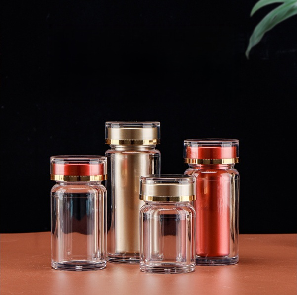 Food bottles, saffron and wolfberry capsule sealed jars with additional printed logo