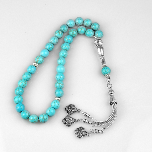 33 - bead Misbaha Muslim prayer beads, 10mm Islamic prayer beads for worship, strung beads