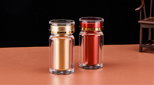 Food bottles, saffron and wolfberry capsule sealed jars with additional printed logo