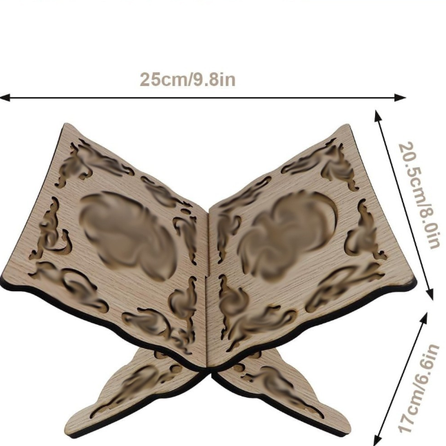 Arabic Three-Color MDF Wooden Bookshelf