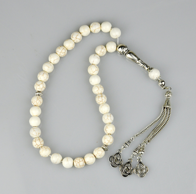 33 - bead Misbaha Muslim prayer beads, 10mm Islamic prayer beads for worship, strung beads