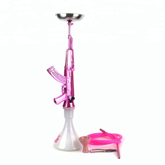 Wholesale of glass smoking pipes, Ak47 gun - shaped hookah, Ak47 Arabic hookah set