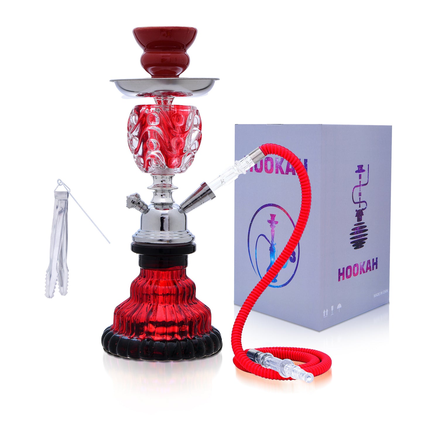 Complete Arab Glass Hookah Set