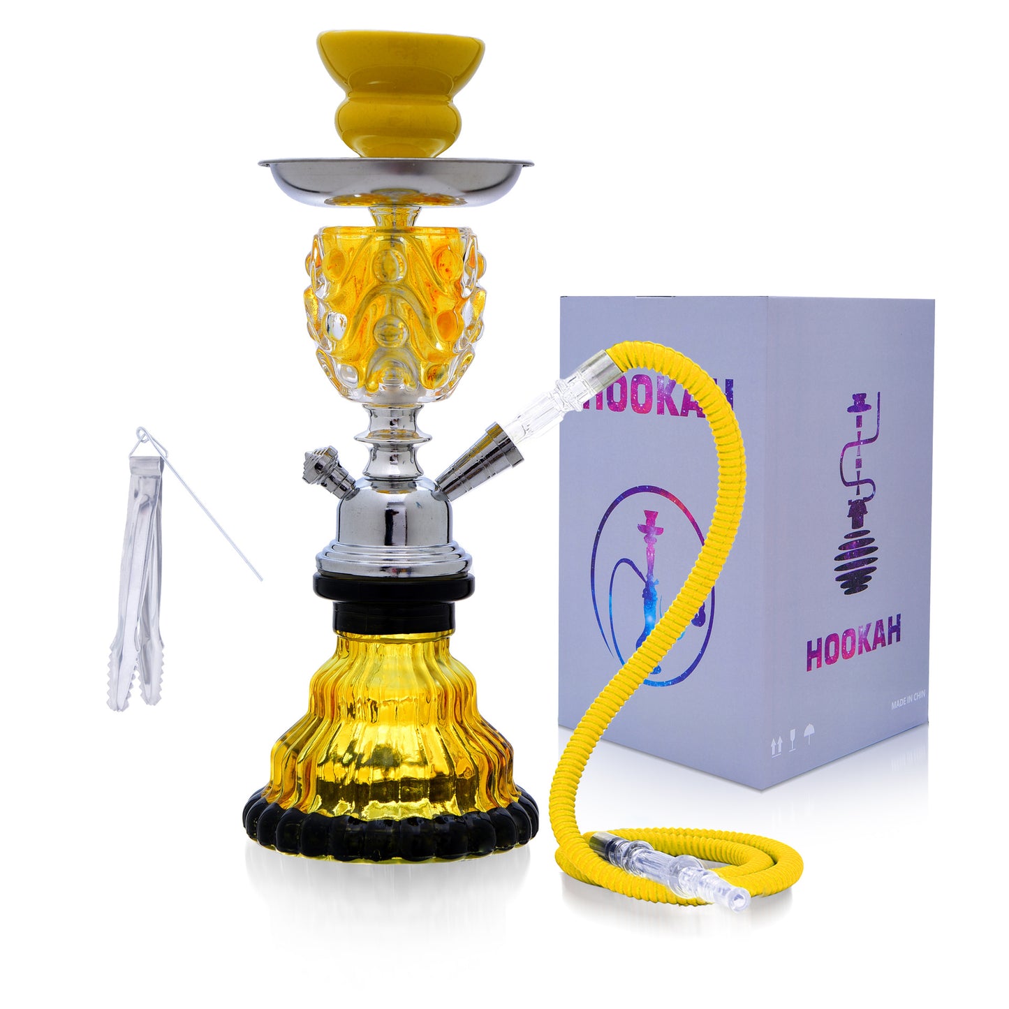 Complete Arab Glass Hookah Set