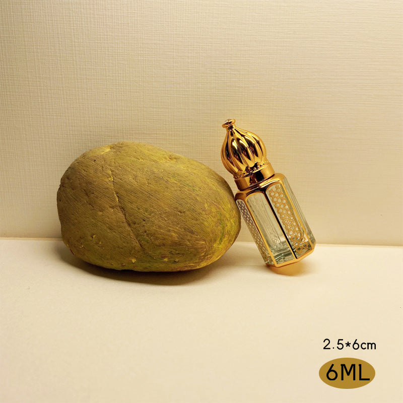 Perfume Essential Oil Refillable Bottle, Man-made Crystal Craft Metal Transparent Perfume Bottle