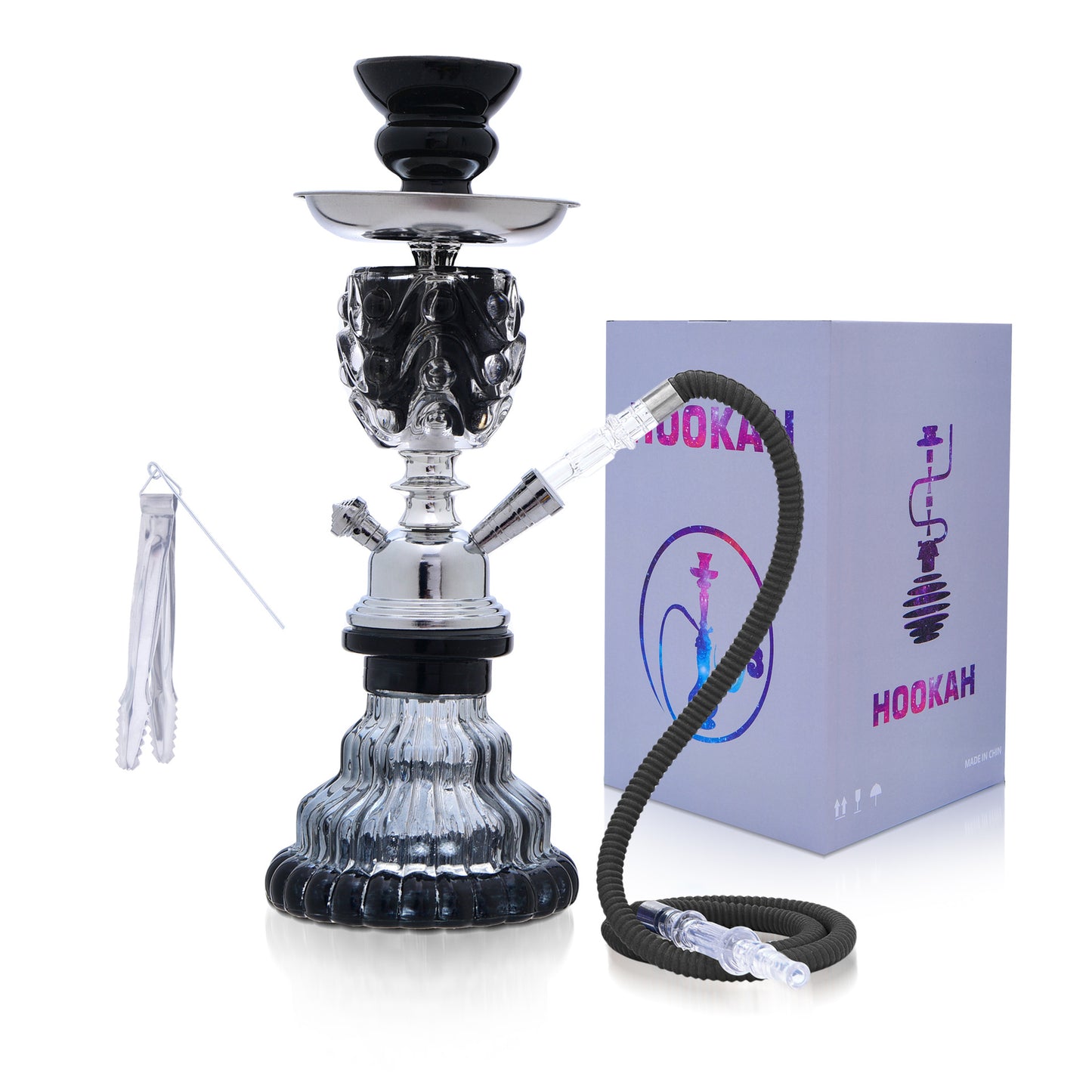 Complete Arab Glass Hookah Set