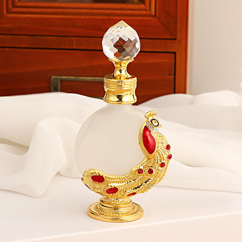 Peacock Perfume and Essential Oil Empty Refill Bottle, Middle East Style Essential Oil Bottle