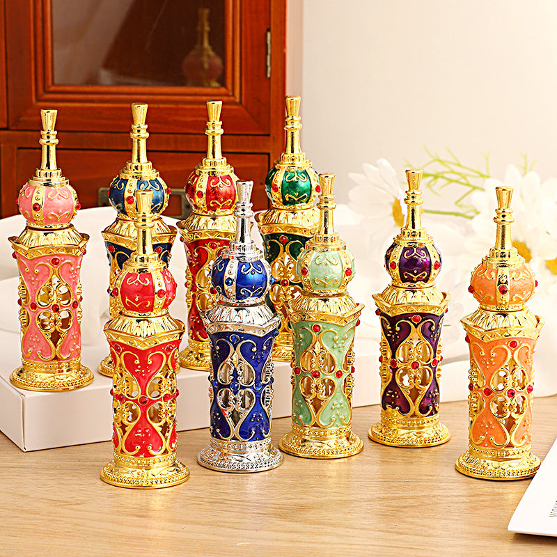 12ml Floral Perfume Oil Vial, Arabic-Style Essential Oil Vial