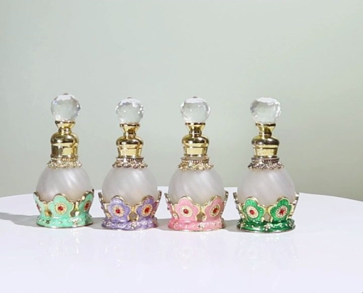 Middle East Style Metal Perfume and Essential Oil Bottle