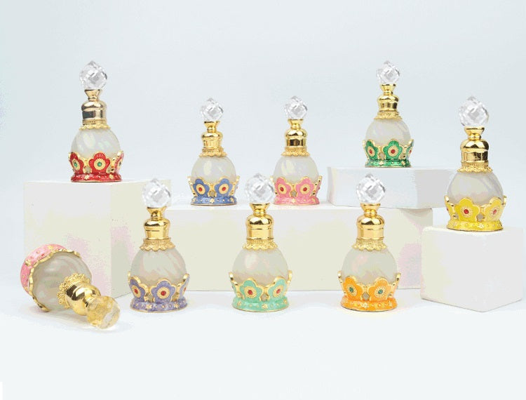 Middle East Style Metal Perfume and Essential Oil Bottle