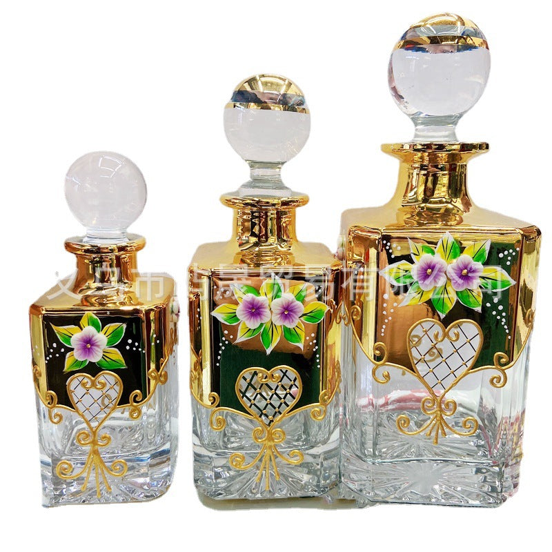 Middle East Style Gold Foil Large Capacity Essential Oil Perfume Bottle (150/250/450ML)