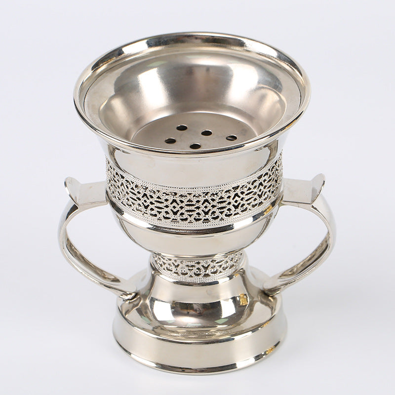 Middle East Metal-Edged Textured Incense Burner Office Ornament