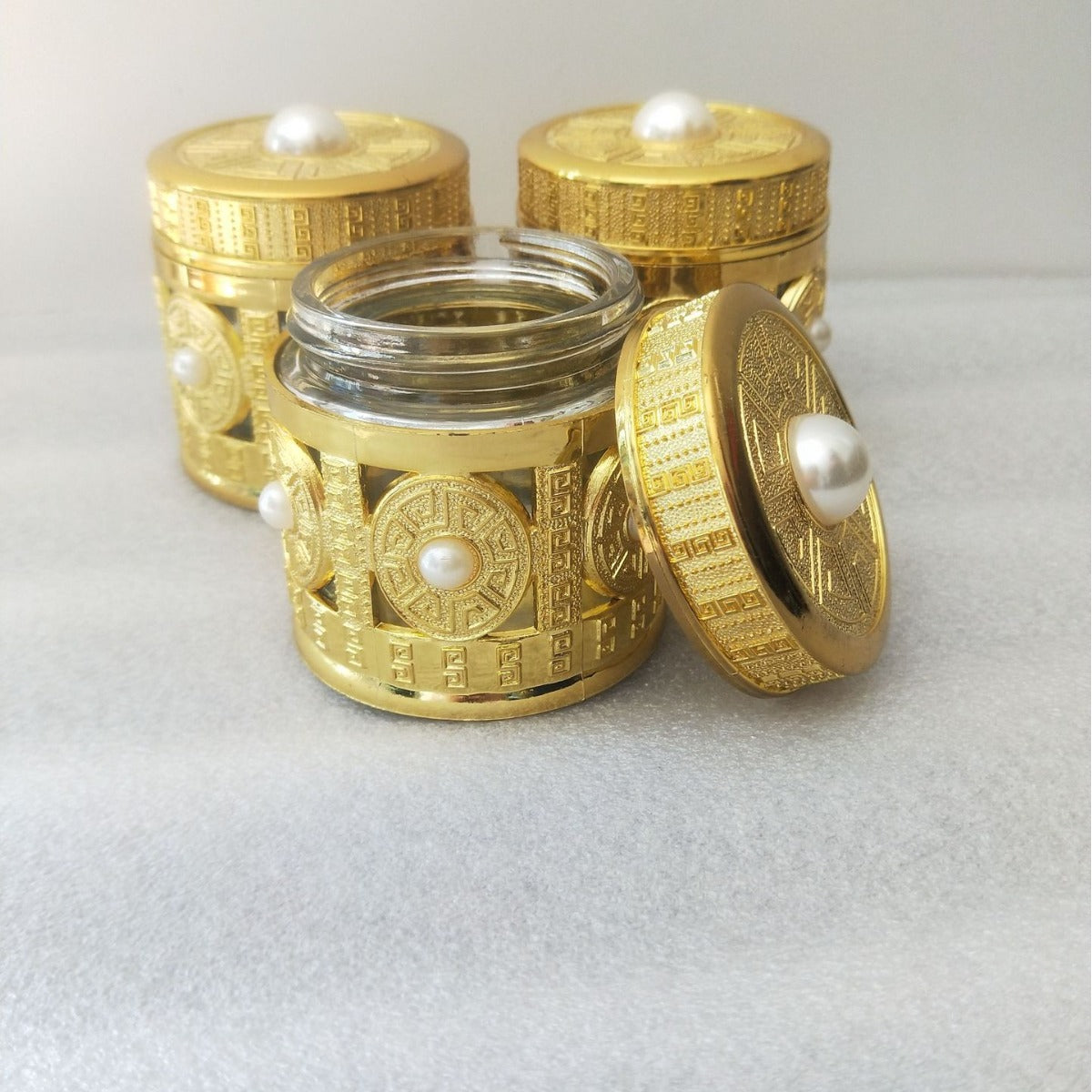 Saffron Pearl Packaging Bottle Cream Glass Bottle