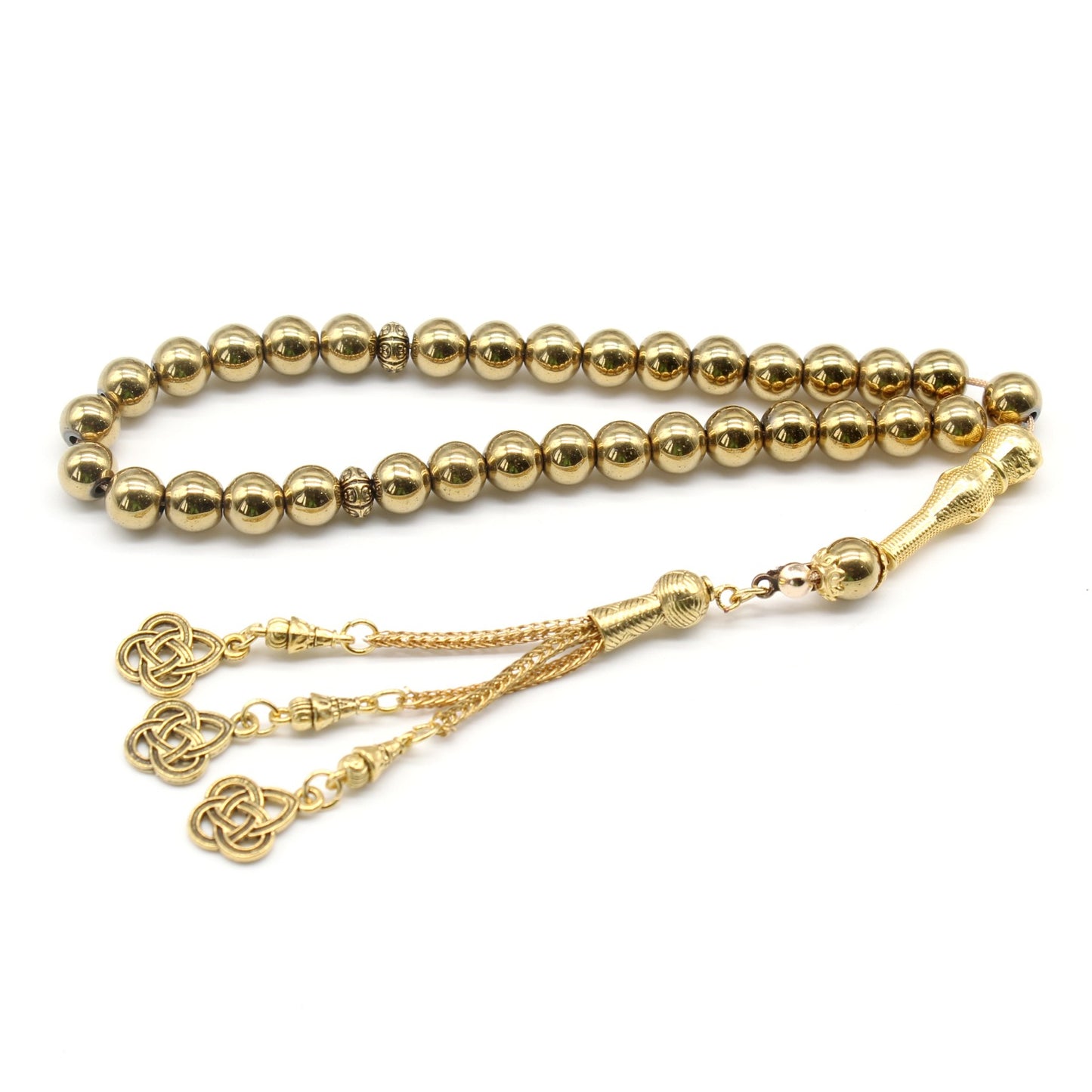 8-centimeter 33-beads Black Agate Muslim Prayer Beads, Islamic Misbaha