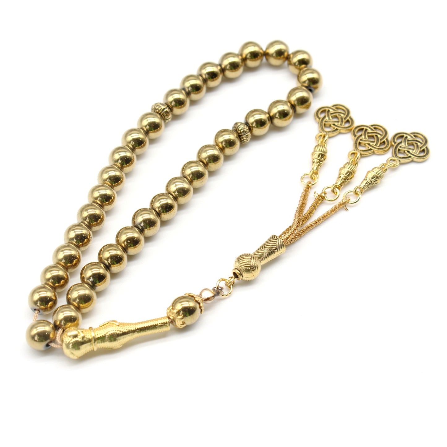 8-centimeter 33-beads Black Agate Muslim Prayer Beads, Islamic Misbaha