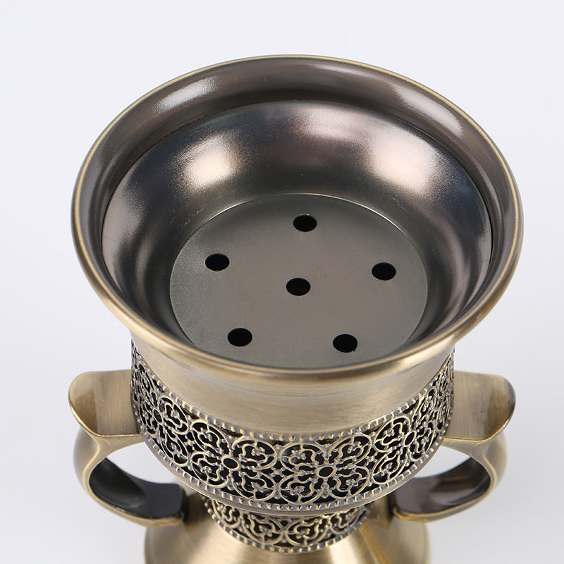 Middle East Metal-Edged Textured Incense Burner Office Ornament