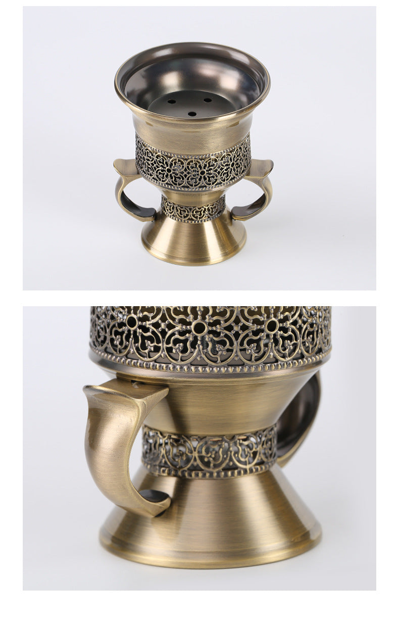 Middle East Metal-Edged Textured Incense Burner Office Ornament