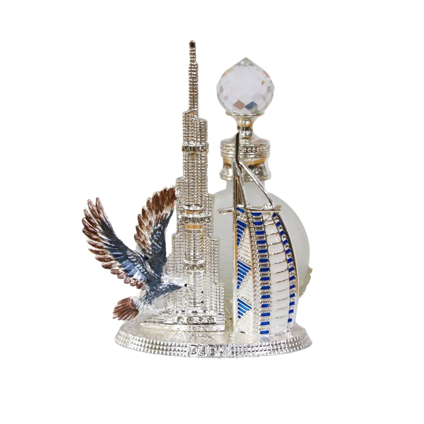 10ml Sailboat Burj Khalifa Hand-Painted Falcon-Inlaid Diamond Glass Dropper Perfume Bottle