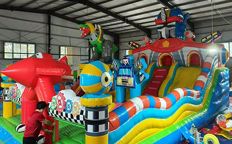 Inflatable Castle Large Outdoor Air Trampoline Slide Children's Amusement Park
