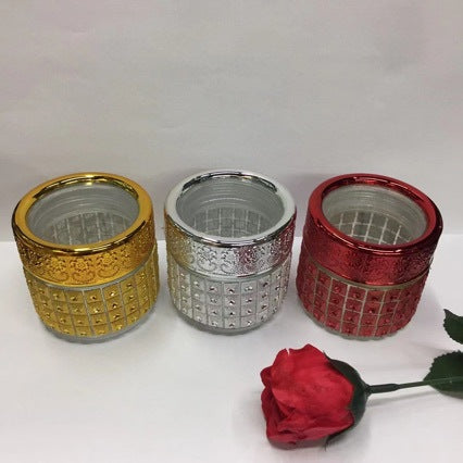 Deluxe Middle East Gold Diamond-Studded Saffron Packaging Bottle