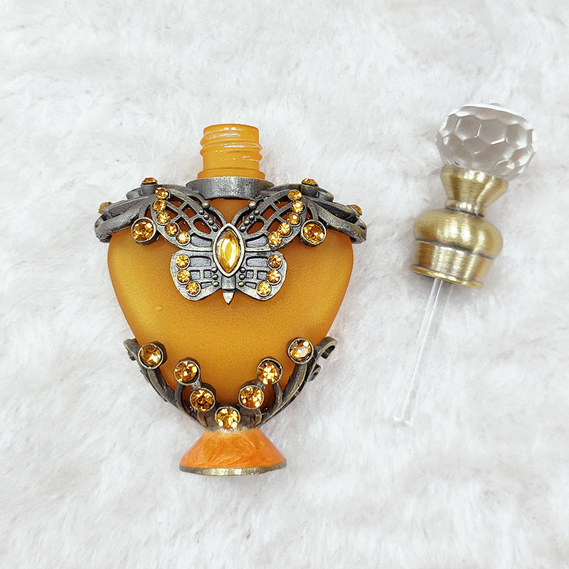 Middle East 12ML Metal Jewelry Style Heart-shaped Perfume Bottle