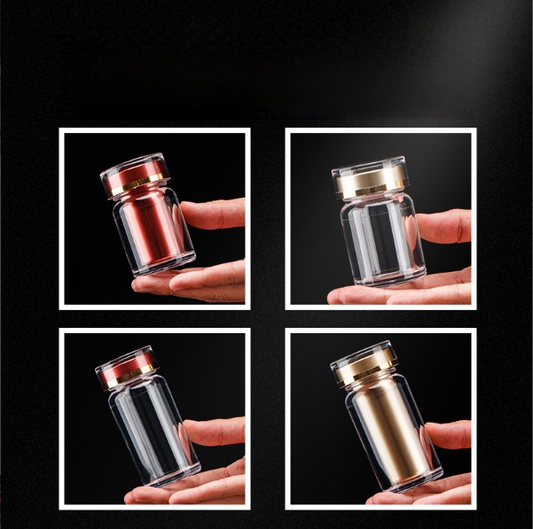 Food bottles, saffron and wolfberry capsule sealed jars with additional printed logo