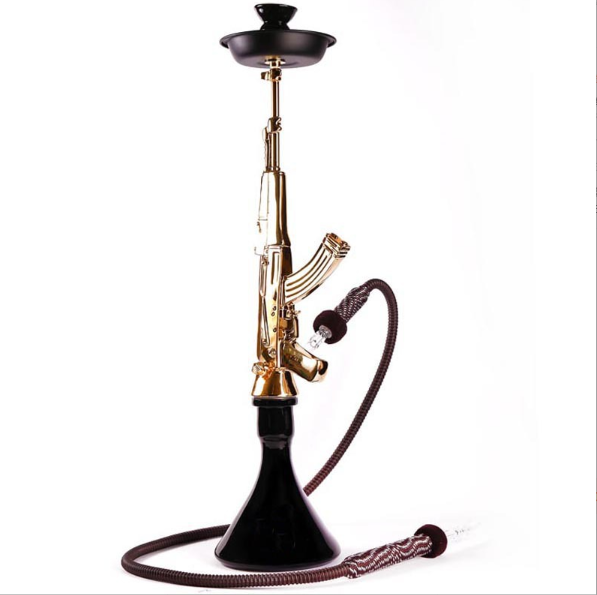 Wholesale of glass smoking pipes, Ak47 gun - shaped hookah, Ak47 Arabic hookah set