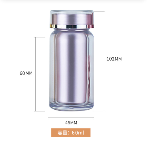 60ML transparent acrylic Maca bottle, saffron bottle, medicine dispensing bottle