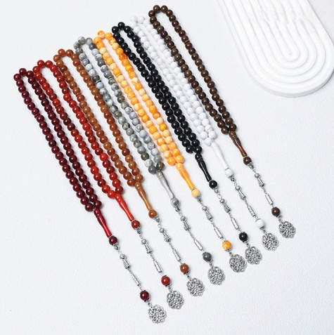 Bottom alloy prayer beads, Cook prayer beads, worship rosary, 45-bead string, Muslim prayer beads