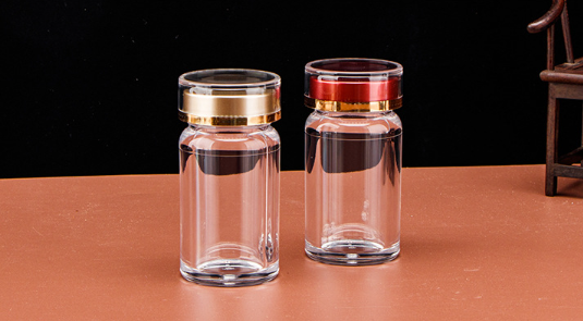 Food bottles, saffron and wolfberry capsule sealed jars with additional printed logo